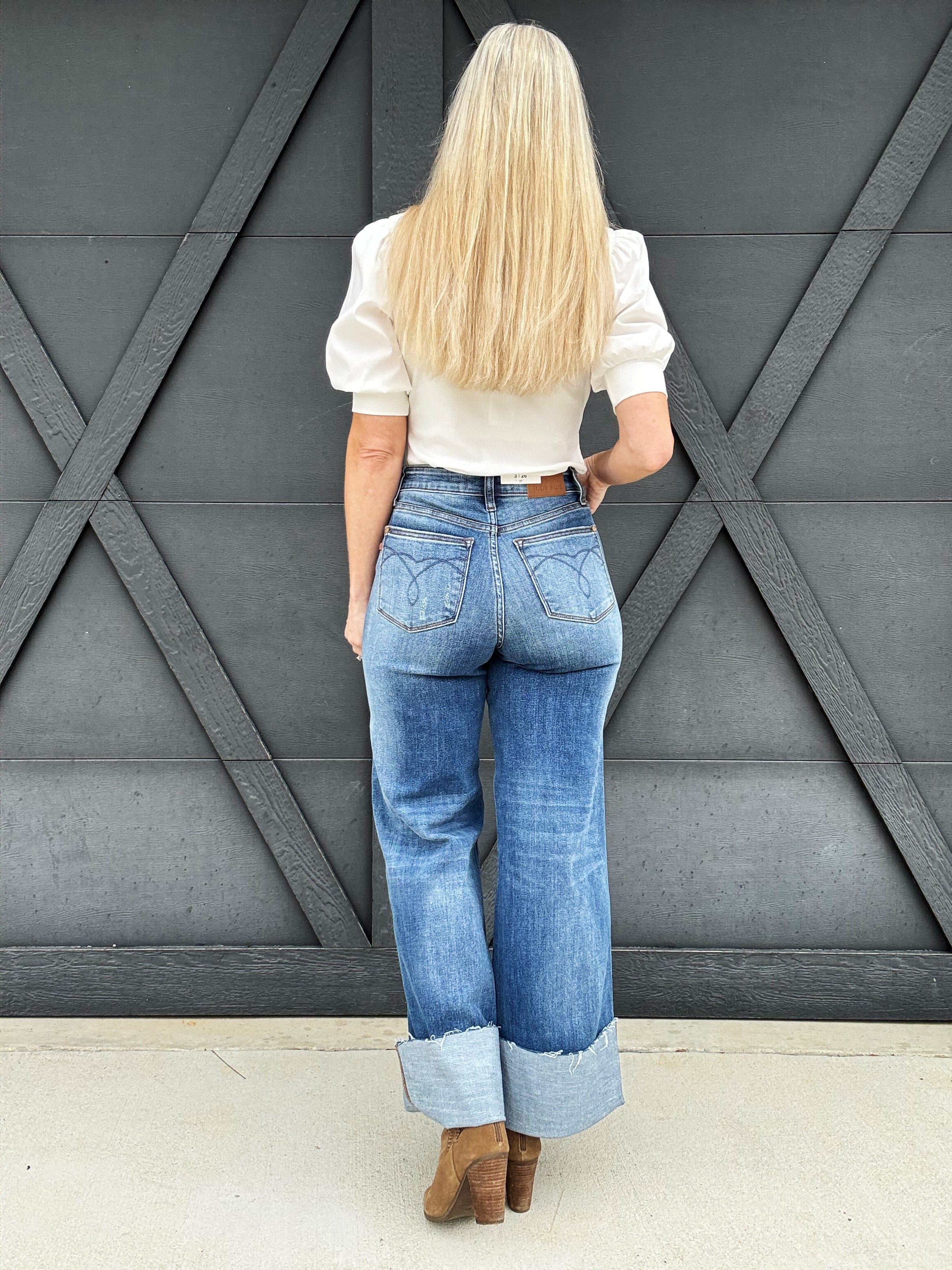 Judy Blue Bottoms - Pants Judy Blue Retro Wide Cuff Jeans