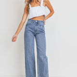 High Waisted Skater Jeans-Medium Denim - Infinity Raine