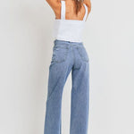 High Waisted Skater Jeans-Medium Denim - Infinity Raine