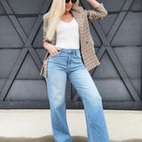 L.T.J. Gia Almost Slouchy Wide Leg Jeans In Medium - Infinity Raine