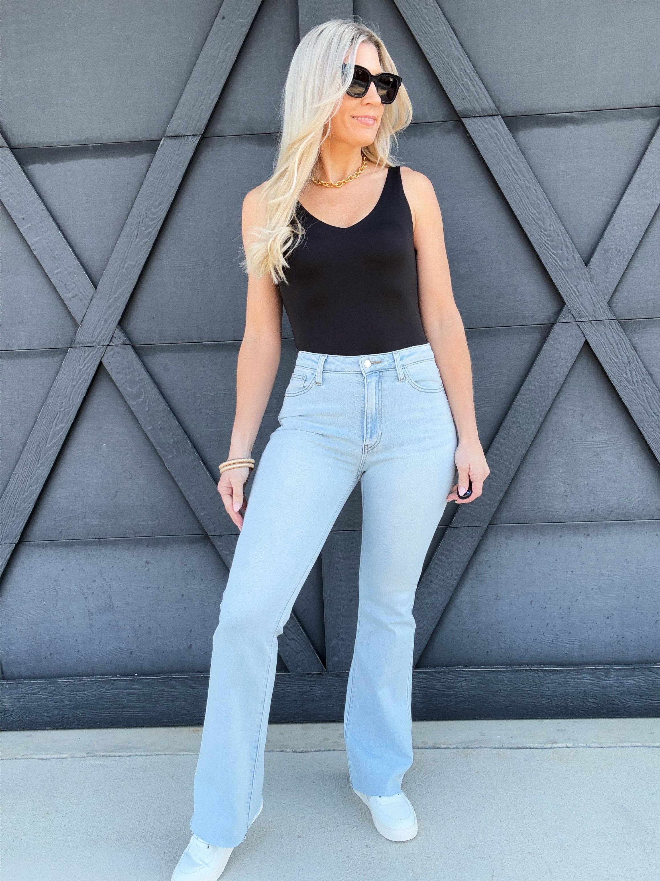 L.T.J Light Bella Skinny Flared Jeans - Infinity Raine