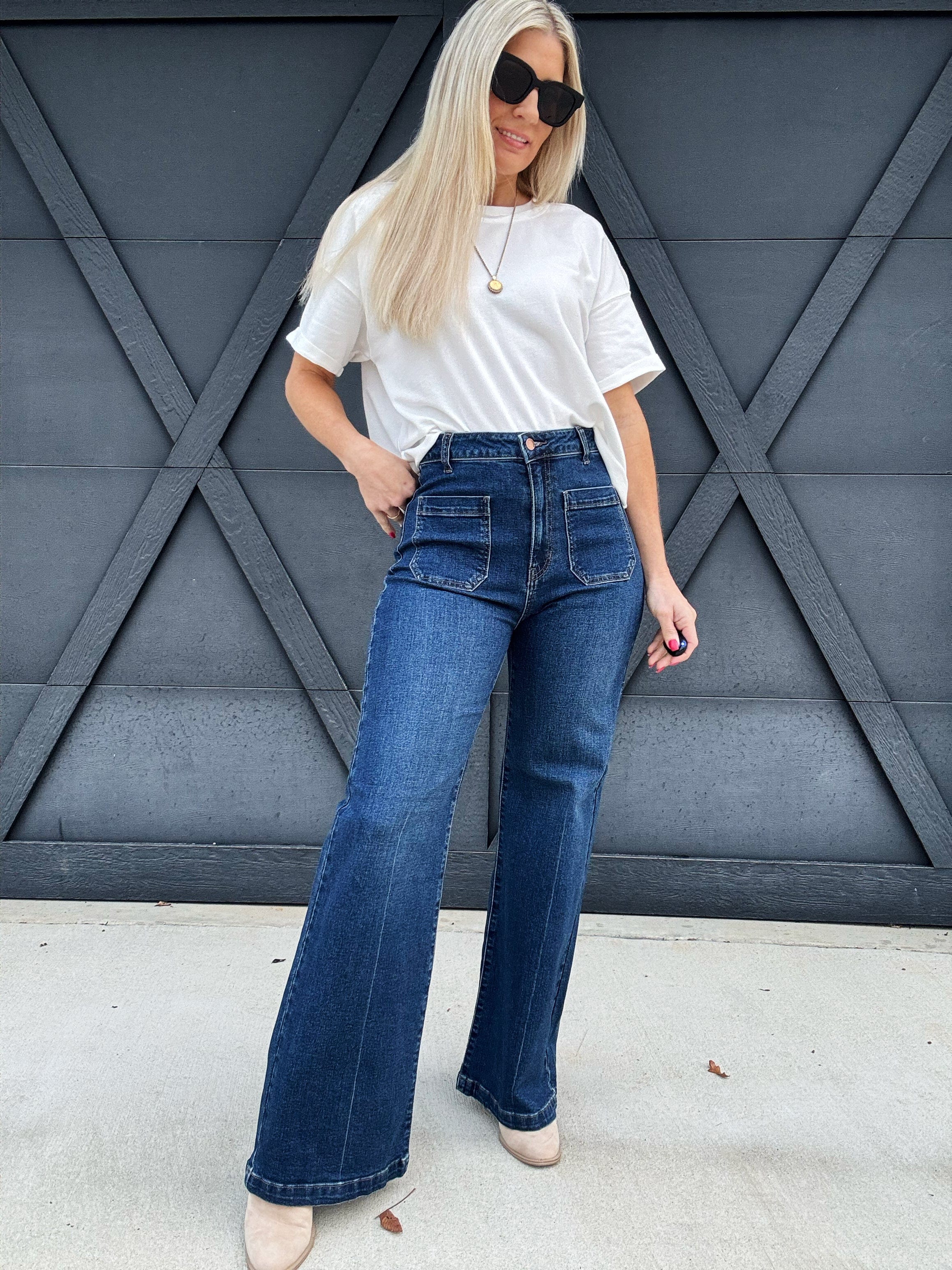 L.T.J Bianca Patch Pocket Jeans - Infinity Raine