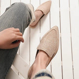 Flat Woven Slip On in Taupe - Infinity Raine