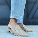 Flat Woven Slip On in Taupe - Infinity Raine