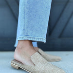 Flat Woven Slip On in Taupe - Infinity Raine