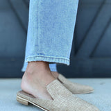 Flat Woven Slip On in Taupe - Infinity Raine