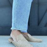 Flat Woven Slip On in Taupe - Infinity Raine