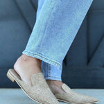 Flat Woven Slip On in Taupe - Infinity Raine