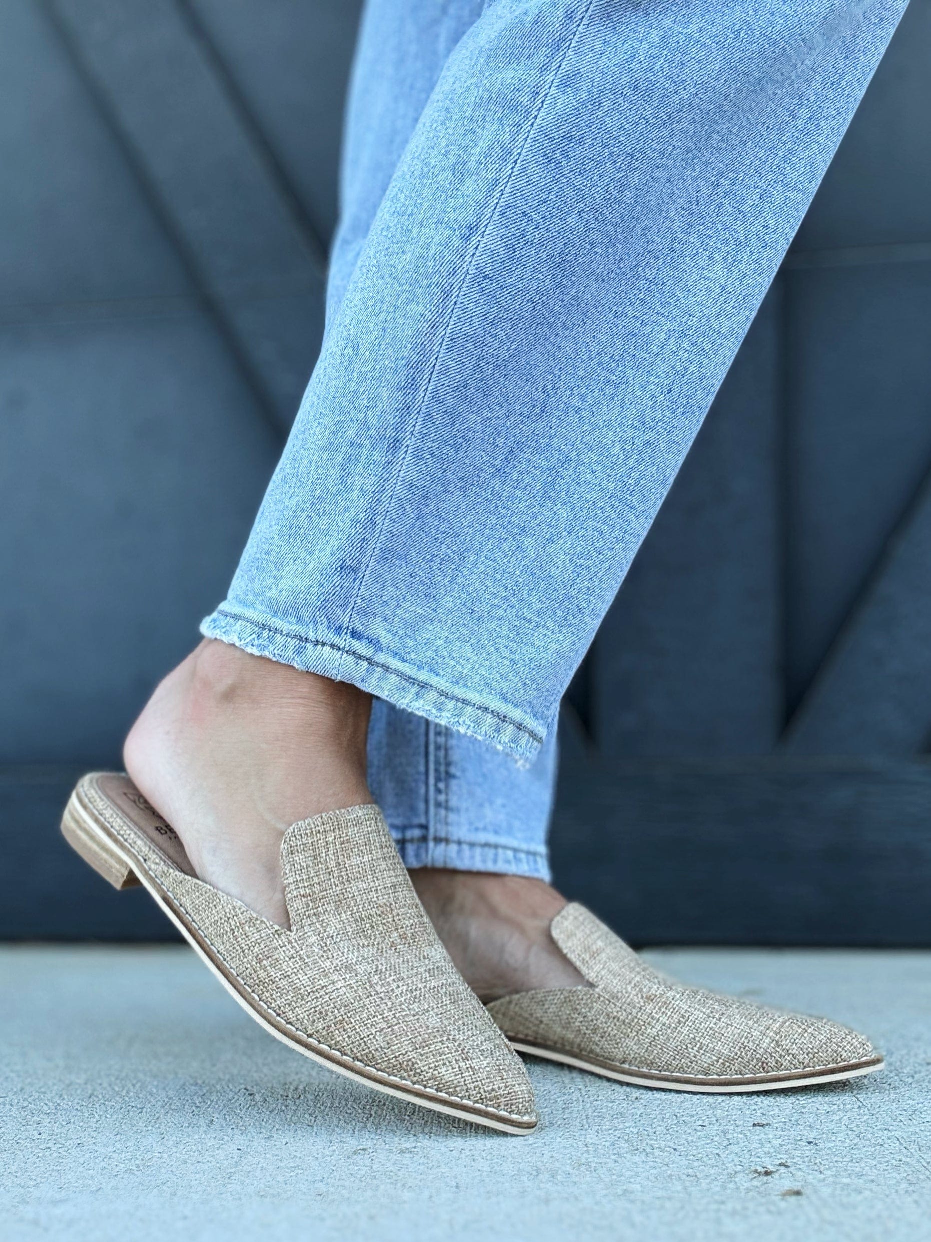 Flat Woven Slip On in Taupe - Infinity Raine