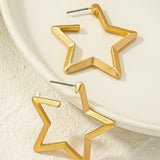 Star Hoop Earrings In Gold - Infinity Raine