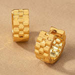 Water Proof Stainless Watch Band Huggie Earrings - Infinity Raine