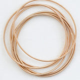 Stretchy Layered Guitar String Bracelet Set In Gold - Infinity Raine