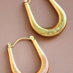 Coil Spring Hoop Earrings In Gold - Infinity Raine