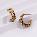 Double Twisted Hoops In Gold - Infinity Raine