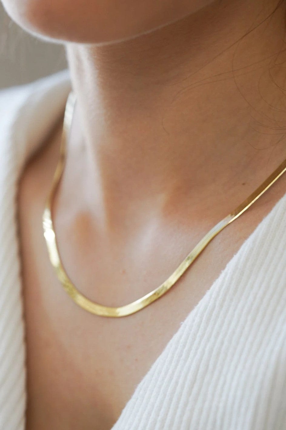 18K Solid Chain Necklace In Gold - Infinity Raine