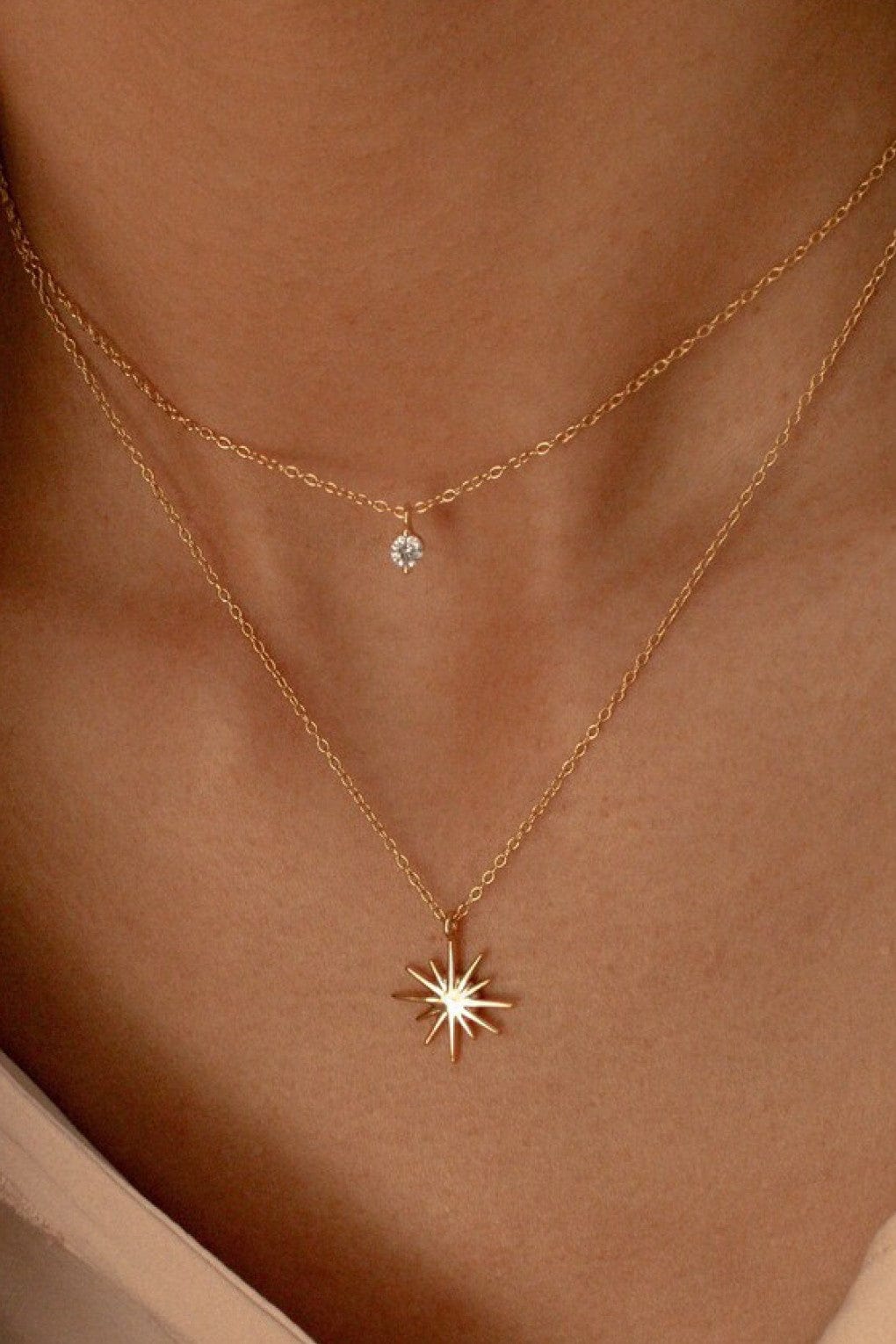 Dainty Star Burst Necklace In Gold - Infinity Raine