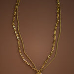 Toggle Layered Necklace In Gold - Infinity Raine