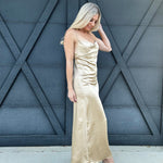 The Fiona Dress In Tan - Infinity Raine