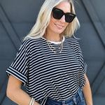 The Ruthie Top In Navy - Infinity Raine