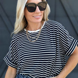 The Ruthie Top In Navy - Infinity Raine