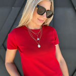 The Clem Sweater Shirt In Red - Infinity Raine