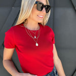 The Clem Sweater Shirt In Red - Infinity Raine