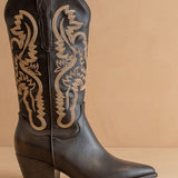 Amaya Classic Western Boots In Coffee - Infinity Raine