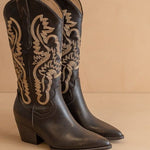 Amaya Classic Western Boots In Coffee - Infinity Raine