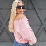 Alina Crop Sweatshirt In Pink - Infinity Raine