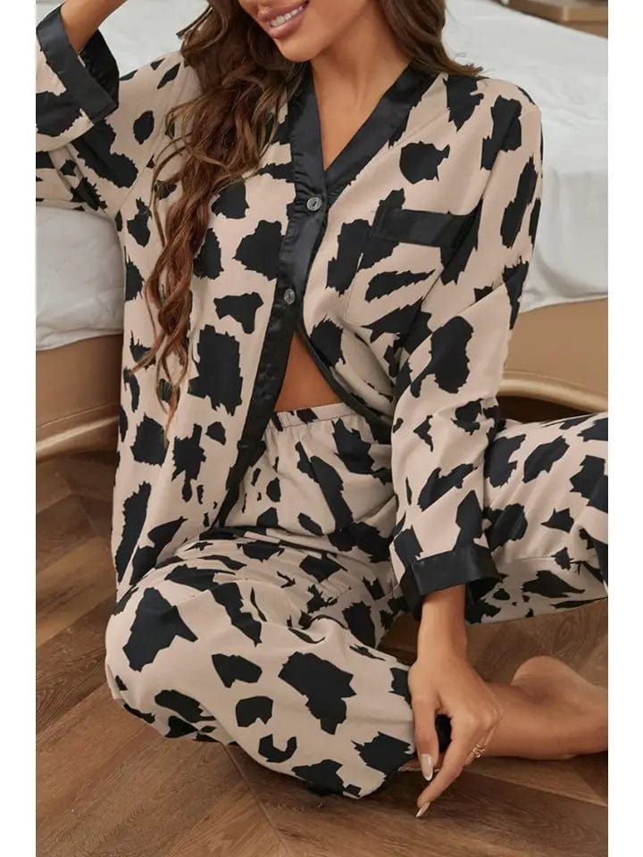 Pajama Pant Set In Cheetah - Infinity Raine