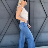 RISEN Bottoms - Pants Risen High Rise Crop Wide Leg Jean In Medium