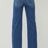 Risen High Rise Straight Jeans In Dark - Infinity Raine