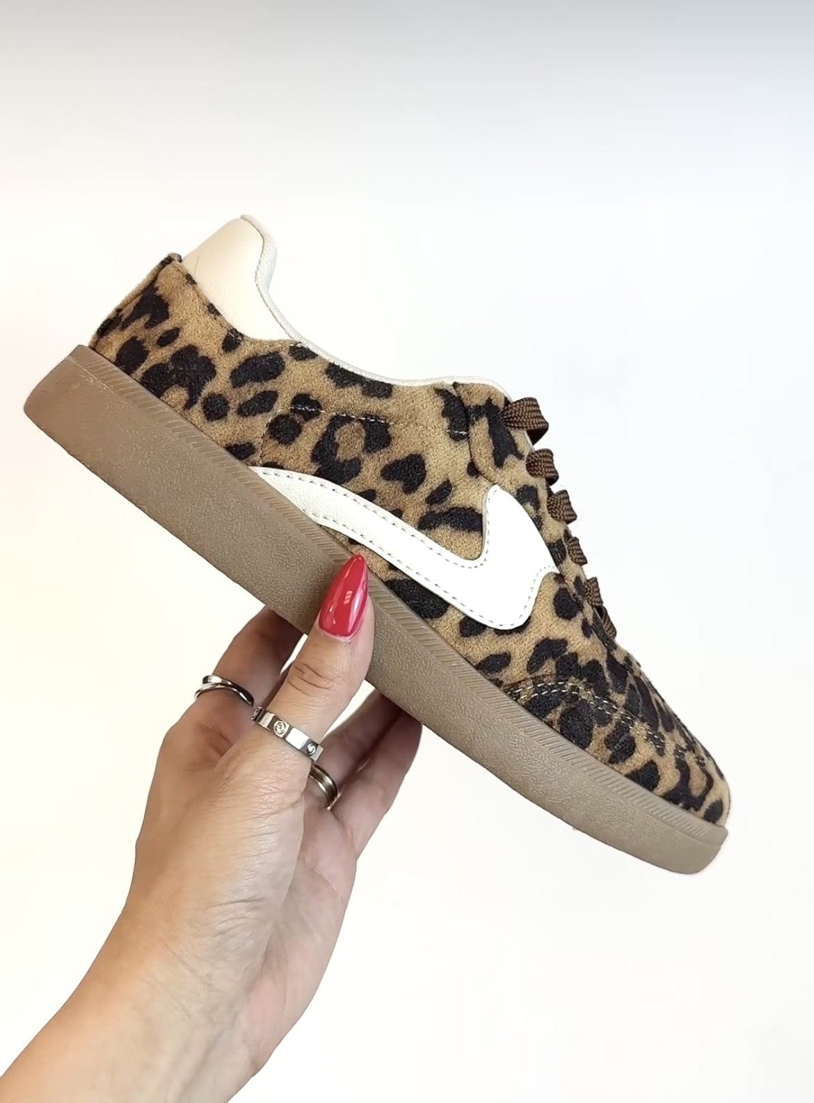 Leopard Print Gum Sole Sneakers - Infinity Raine