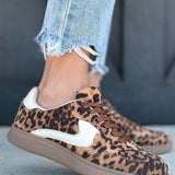 Shoe La La Shoes - Sneakers Leopard Print Gum Sole Sneakers