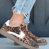 Shoe La La Shoes - Sneakers Leopard Print Gum Sole Sneakers