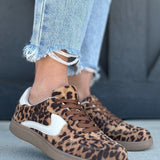 Shoe La La Shoes - Sneakers Leopard Print Gum Sole Sneakers