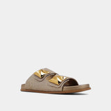 Shu Shop Bernarda Sandals In Gold Woven - Infinity Raine