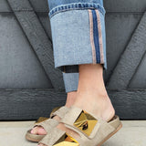 Shu Shop Bernarda Sandals In Gold Woven - Infinity Raine