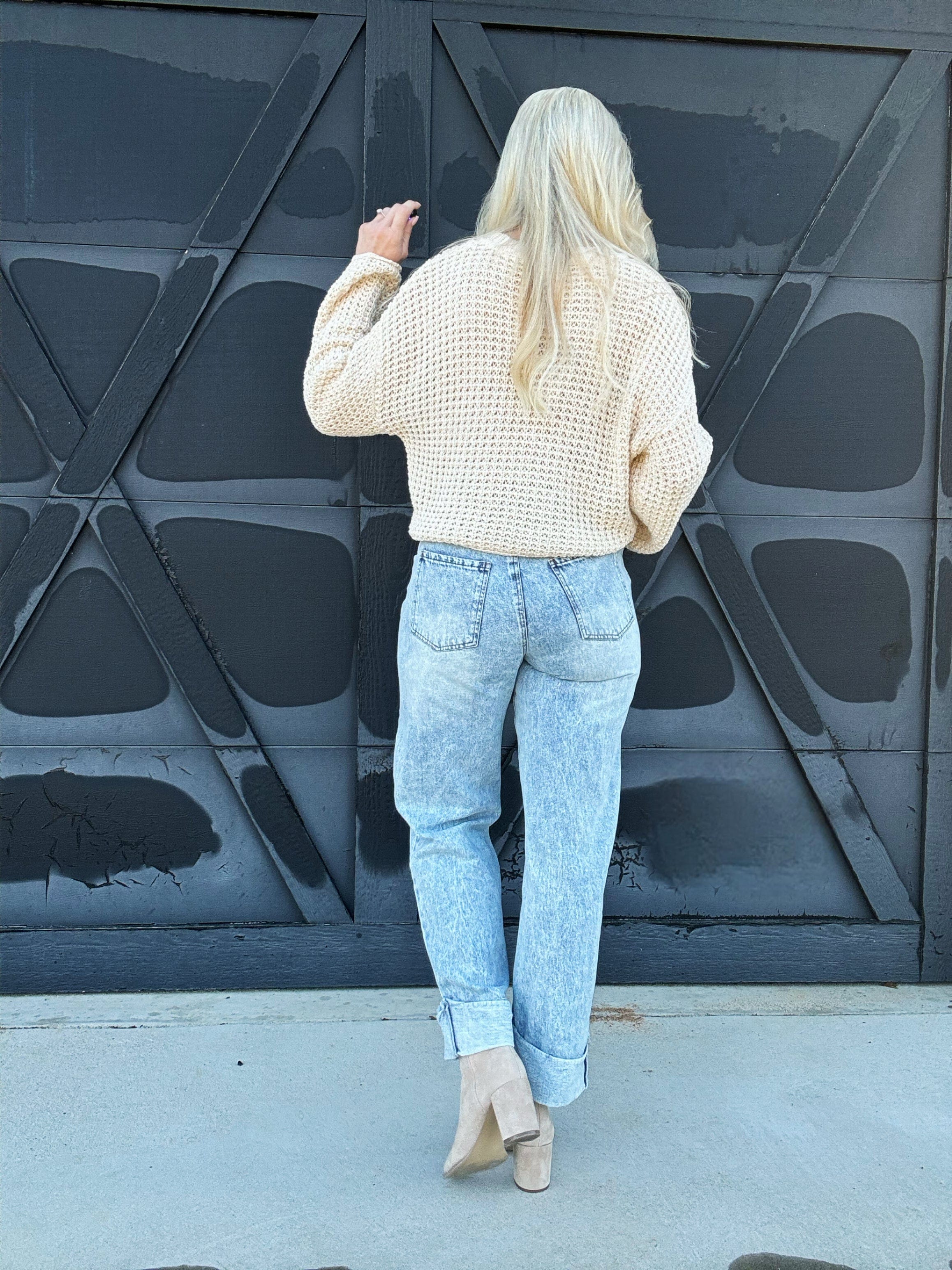 Soft Barrel Cuffed Jeans - Infinity Raine