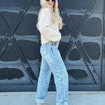 Soft Barrel Cuffed Jeans - Infinity Raine