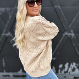 Textured Button Front Cardigan In Oatmeal - Infinity Raine