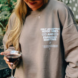 Southern Bliss Company Tops - Sweatshirts Good Vibes Sweatshirt In Coffee