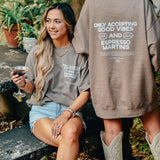 Southern Bliss Company Tops - Sweatshirts Good Vibes Sweatshirt In Coffee