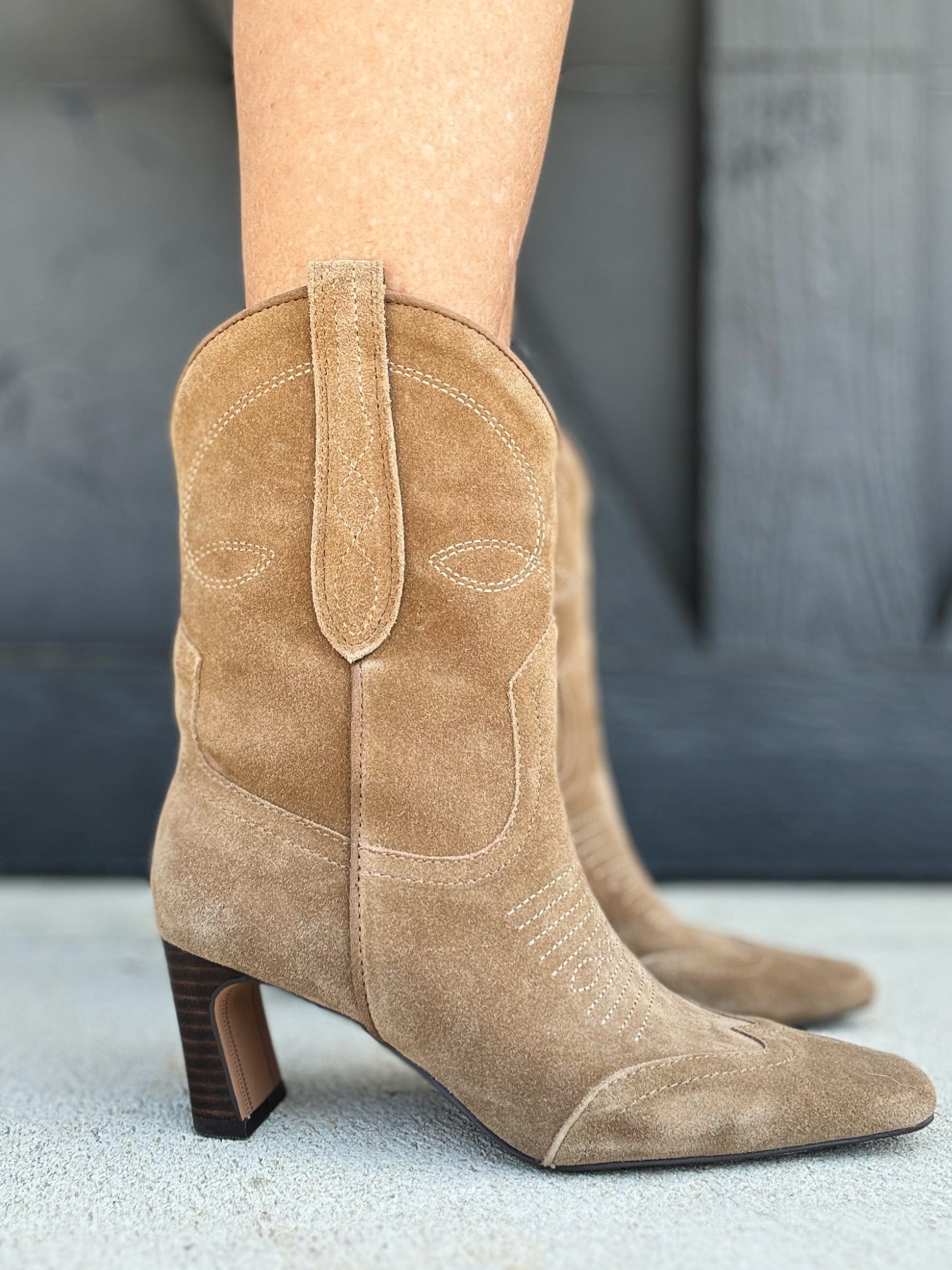 Steve Madden Shoes - Booties Steve Madden Josefine Suede Western Booties