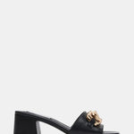 Steve Madden Santana Block Heels In Black - Infinity Raine