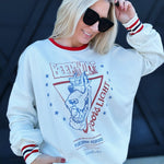 Coors Custom Print Sweatshirt In White - Infinity Raine