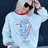 Coors Custom Print Sweatshirt In White - Infinity Raine