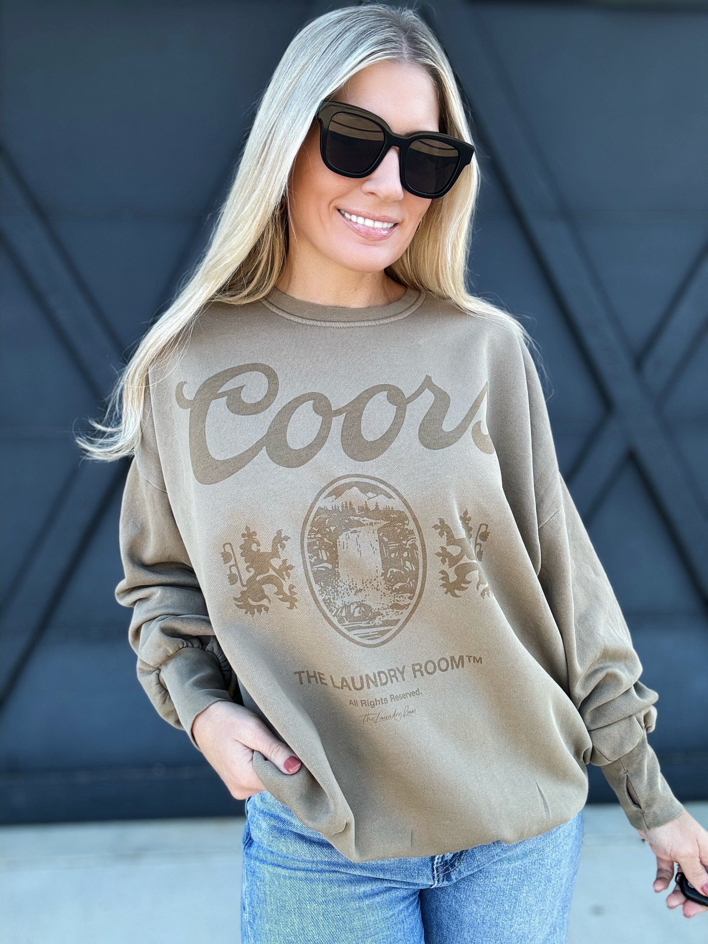 Coors Original Sweatshirt In Camel Gold - Infinity Raine