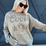 Coors Original Sweatshirt In Camel Gold - Infinity Raine