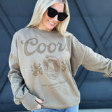 Coors Original Sweatshirt In Camel Gold - Infinity Raine